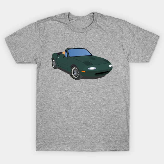 Green Miata T-Shirt by Al the Owl